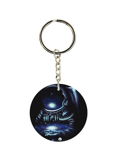 Astronaut Printed Double Sided Keychain