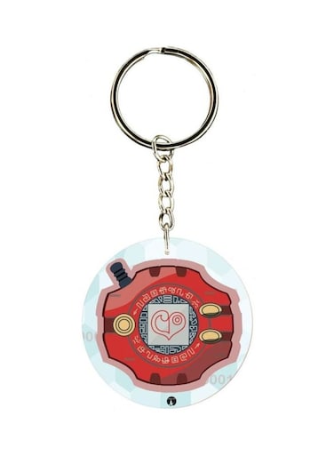 Anime Digimon Double Side Printed Keychain