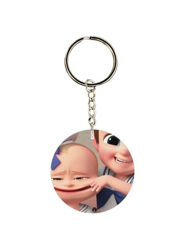 Cartoon Themed Single Sided Keychain