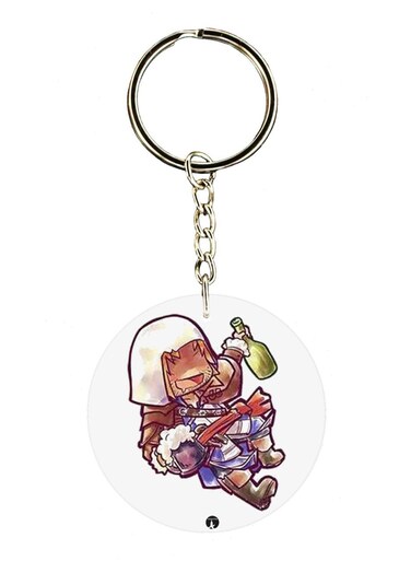 Assasins Creed Double Side Printed Keychain