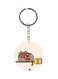 Cartoon Cat Printed Dual Sided Keychain