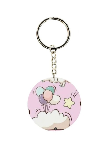 Star Printed Single Sided Keychain