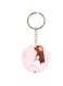 Double Sided Girl Printed Keychain