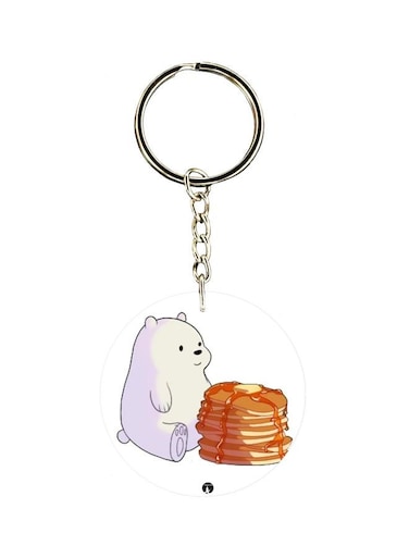 Bear Printed Dual Sided Keychain