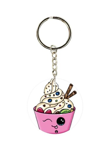 Double Side Ice Cream Printed Keychain
