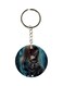 Girl With A Cat Printed Keychain
