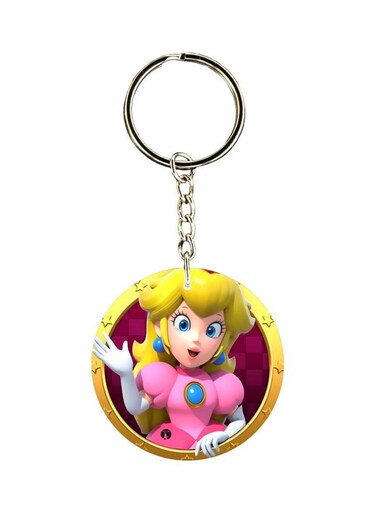 Cartoon Princess Printed Double Sided Keychain