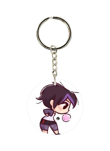 Cartoon Printed Double Sided Keychain