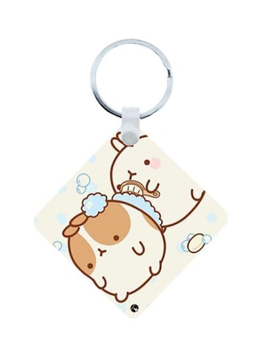Rabbits Printed Keychain