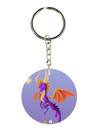 Double Sided Spyro Printed Keychain