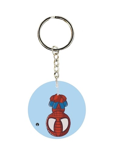 Single Sided Spiderman Printed Keychain