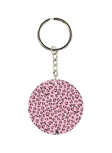 Heart Printed Single Sided Keychain