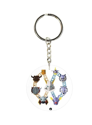 Digimon Double Side Printed Keychain