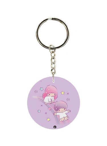 Cartoon Printed Double Sided Keychain