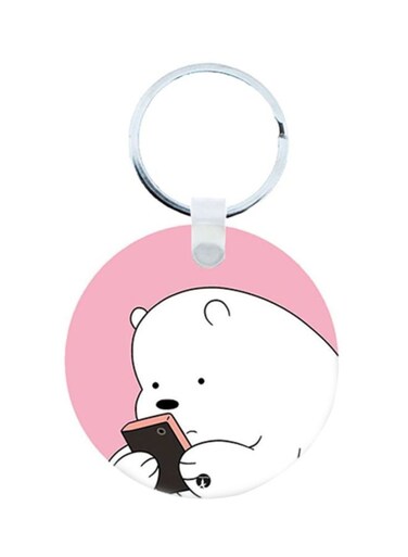 We Bare Bear Wooden Keychain
