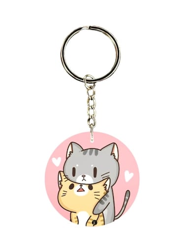 Cats Printed Keychain