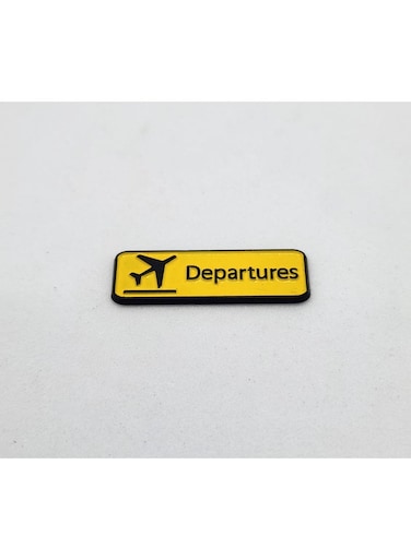 Departures Metal Sticker Durable Adhesive Stylish Easy to Apply for Mobile,Laptop, Accessories Fans Display for I pad Collectors Walls, Doors,Cars,Trucks,Motorcycles Fridge
