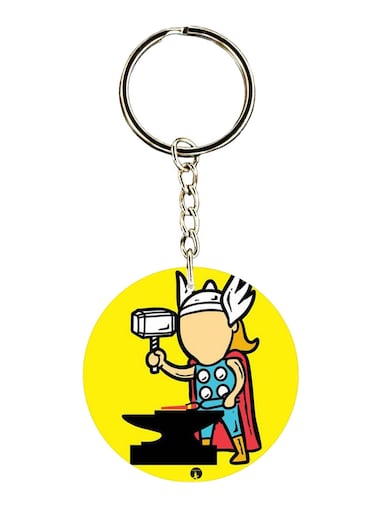 Double Sided Thor Printed Keychain