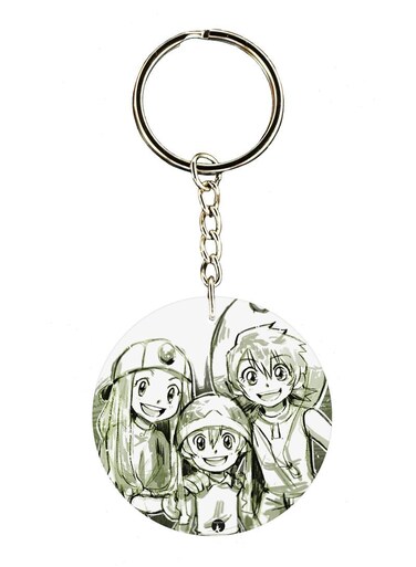 Anime Digimon Double Side Printed Keychain