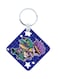 2-In-1 Jojo Bizarre Adventure Printed Keychain And Necklace Blue/Green/Purple