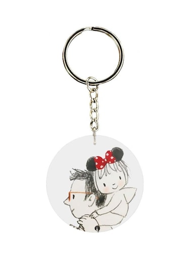 Cartoon Themed Single Sided Keychain