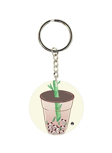 Cactus Printed Single Sided Keychain