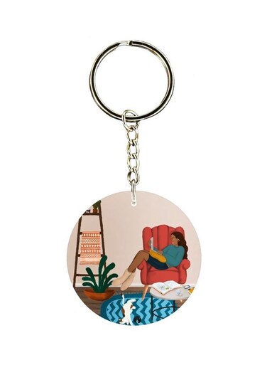 Cartoon Themed Single Sided Keychain