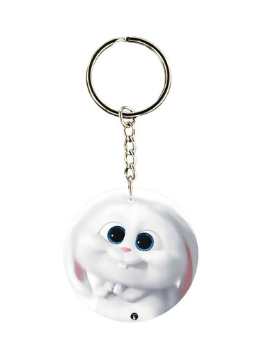 Double Sided Snowball Printed Keychain