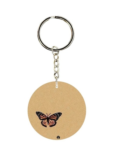 Butterfly Printed Double Sided Keychain