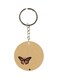 Butterfly Printed Double Sided Keychain
