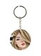 Girl Face Printed Double Sided Keychain