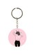 Double Sided Girl Printed Keychain