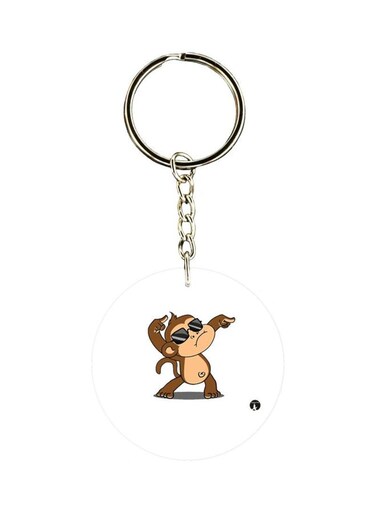 Monkey Printed Keychain