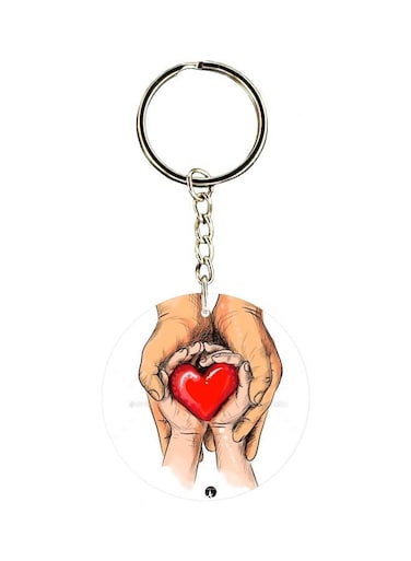 Cartoon Printed Double Sided Keychain