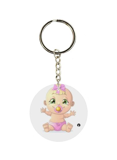 Baby Boy Printed Double Sided Keychain