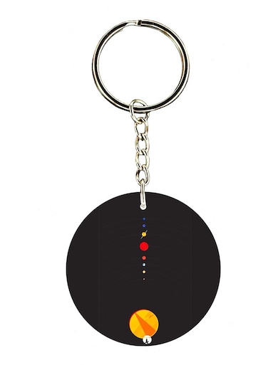 Double Side Planets Printed Keychain