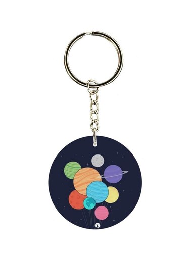 Planets Printed Double Sided Keychain