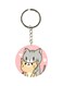 Cartoon Cats Printed Double Sided Keychain