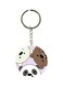 Bear Printed Double Sided Keychain