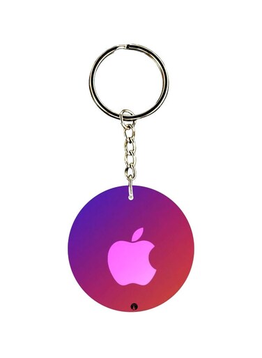 Apple Logo Printed Keychain
