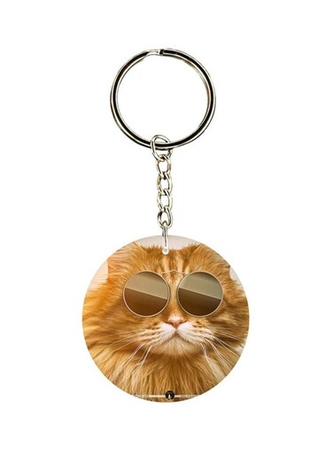 Cat Printed Keychain