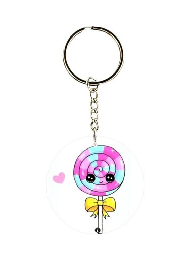 Cartoon Printed Single Sided Keychain