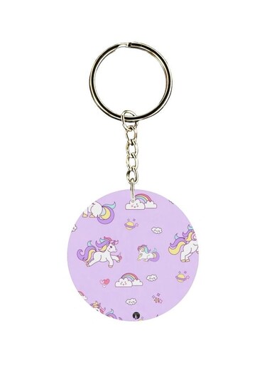 Unicorn Printed Single Sided Keychain