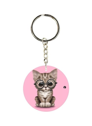 Cat Printed Keychain