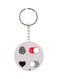 Double Sided Brain And Heart Printed Keychain