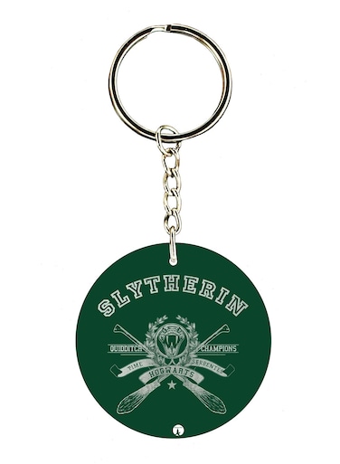 Double Sided Harry Potter Slytherin Printed Keychain