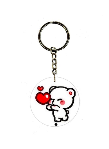 Teddy Bear Printed Keychain