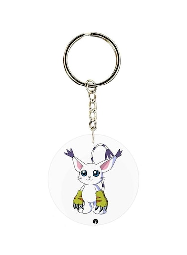 Digimon Anime Double Side Printed Keychain