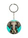 Double Sided Elephant Printed Keychain