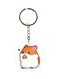 Double Sided Cute Hamster Printed Keychain